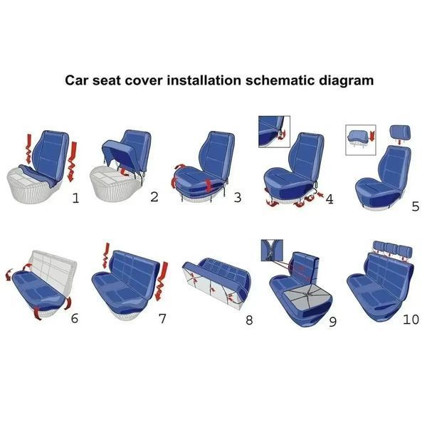 Авточохли Road Master універсальні повний комплект, поліестер сірий 8106 фото